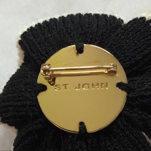 St. John Jewelry - St. John Santana Knit Camellia Flower Pin St. John Jewelry - St. John Santana Knit Camellia Flower Pin